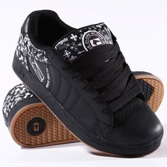 Кеды кроссовки Globe Focus Graphic Black Leather Cross