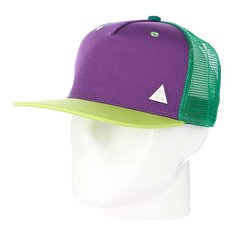 Бейсболка с сеткой True Spin 3 Tone Blank Trucker Cap Purple/Blue/Green