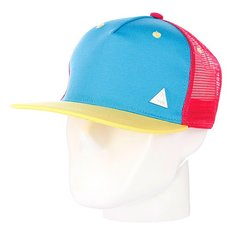 Бейсболка с сеткой True Spin 3 Tone Blank Trucker Cap Blue/Pink/Yellow