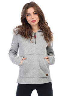 Толстовка кенгуру женская Roxy Workedupfleece Heritage Heather