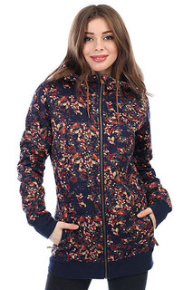 Толстовка сноубордическая женская Roxy Frost Printed Peacoat_waterleaf
