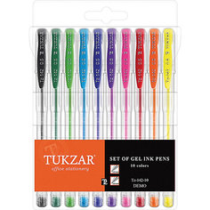 TUKZAR Набор гелевых ручек: неон, 10 цветов