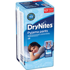 Трусики Huggies DryNites для мальчиков 8-15 лет, 27-57 кг, 9 шт.