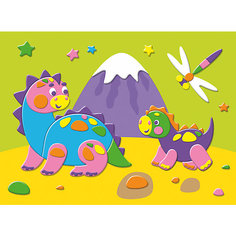 Мягкая картинка "Динозавры на прогулке" Дрофа Медиа