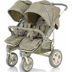 Прогулочная коляска для двойни Baby Care Cruze DUO, оliva сherker