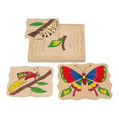 Многослойный пазл Бабочка, Мир деревянных игрушек МДИ