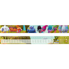 Линейка 3D "Тролли" с таблицей умножения, 30 см Centrum