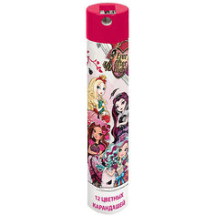 Карандаши цветные "Ever After High" 12 цветов, в металлическом тубусе,с точилкой Centrum
