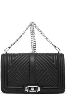 Маленькая кожаная стеганая сумка через плечо Rebecca Minkoff