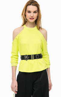 Салатовый свитшот с вырезами на плечах Pinko