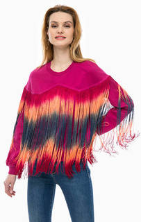 Свитшот из хлопка с длинной бахромой Pinko