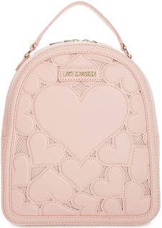Розовый рюкзак с узкими лямками Love Moschino