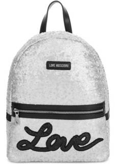 Текстильный рюкзак с отделкой пайетками Love Moschino