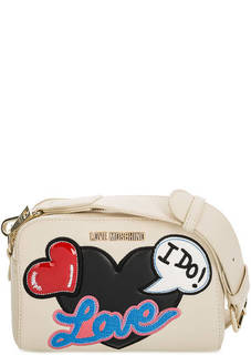 Маленькая сумка с широким плечевым ремнем Love Moschino