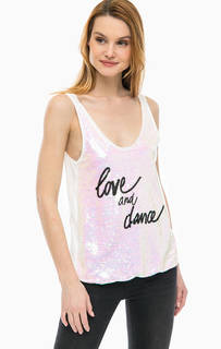 Топ из вискозы с отделкой пайетками Patrizia Pepe