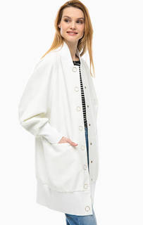 Белое пальто с эластичными манжетами Patrizia Pepe