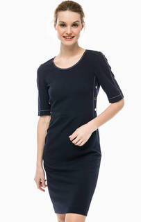 Синее платье из вискозы с металлической отделкой Pennyblack