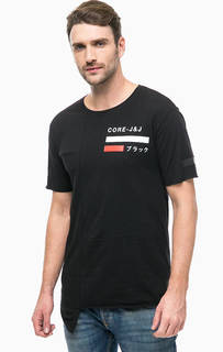 Черная футболка с необработанным краем Jack & Jones
