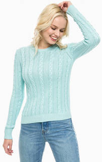 Хлопковый джемпер мятного цвета United Colors of Benetton