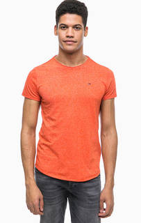 Оранжевая футболка с круглым вырезом Tommy Jeans