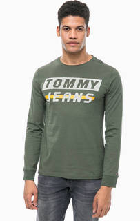 Хлопковая футболка с принтом Tommy Jeans