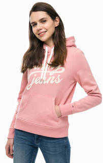 Розовая толстовка с карманом-кенгуру Tommy Jeans