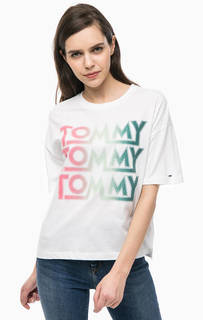 Хлопковая футболка с принтом Tommy Jeans