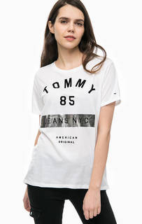 Хлопковая футболка с принтом Tommy Jeans