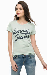 Хлопковая футболка с принтом Tommy Jeans