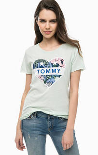 Хлопковая футболка с принтом Tommy Jeans