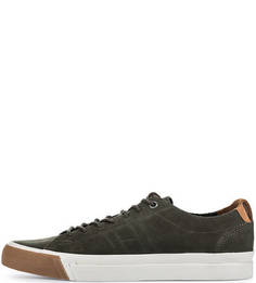 Кеды из нубука цвета хаки Tommy Hilfiger