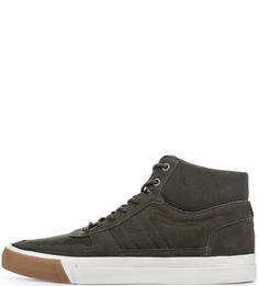Высокие кеды из нубука цвета хаки Tommy Hilfiger
