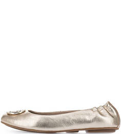 Кожаные балетки с логотипом бренда Tommy Hilfiger