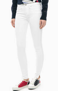 Белые зауженные джинсы Tommy Hilfiger