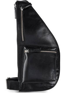 Черный кожаный рюкзак с одной лямкой Picard