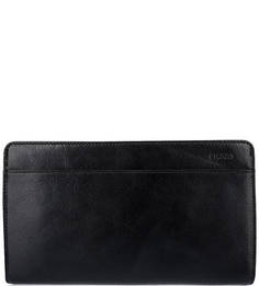 Черная кожаная барсетка с двумя отделами Picard