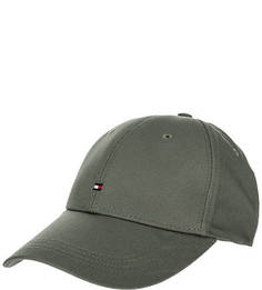 Бейсболка из хлопка цвета хаки Tommy Hilfiger
