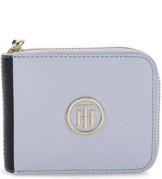Голубой кошелек с одним отделом для купюр Tommy Hilfiger