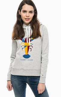 Серая толстовка с принтом Tommy Jeans