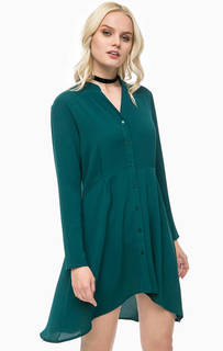 Платье-рубашка зеленого цвета Ichi
