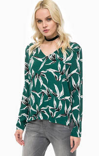 Зеленая блуза из вискозы Ichi