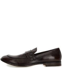Кожаные лоферы темно-коричневого цвета Moma