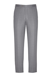 Шерстяные брюки в клетку Canali