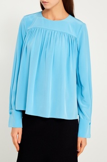 Шелковая блузка с драпировками Diane von Furstenberg