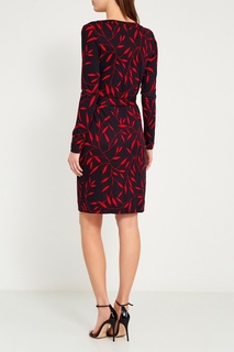 Черное шелковое платье с запахом Diane von Furstenberg