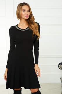 Полуприлегающее платье с металлическим декором Vittoria Vicci