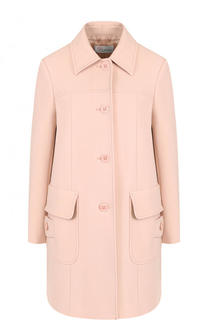 Однотонное пальто прямого кроя с карманами REDVALENTINO