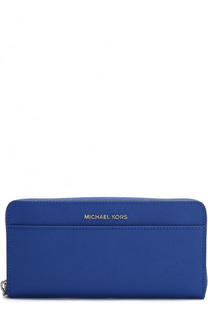 Кожаный кошелек на молнии с логотипом бренда MICHAEL Michael Kors
