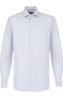 Хлопковая сорочка с воротником кент Ermenegildo Zegna