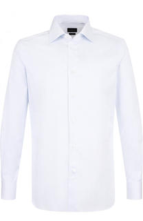 Хлопковая сорочка с воротником кент Ermenegildo Zegna